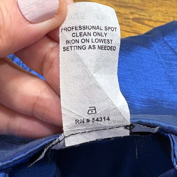 B Darlin Size 5/6 Dress Cocktail Hoco Prom Vintage Hi-Low Princess Taffeta Blue - Picture 14 of 16